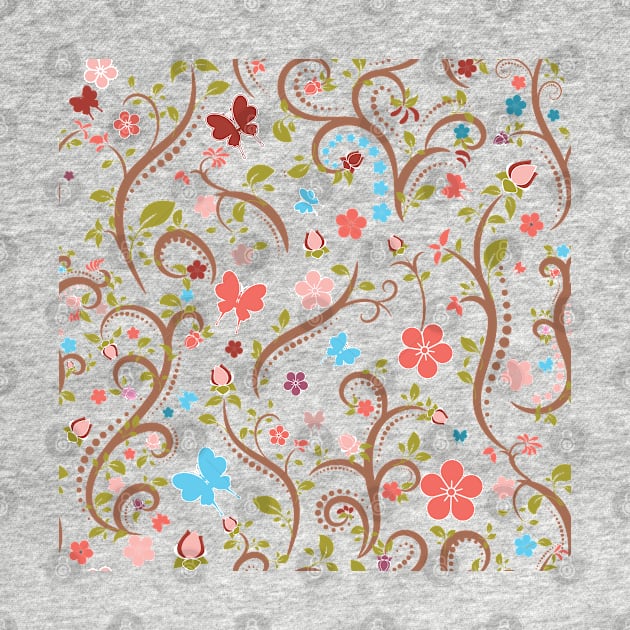 Spring Impromptu Pattern Tile by LizzyizzyDesign